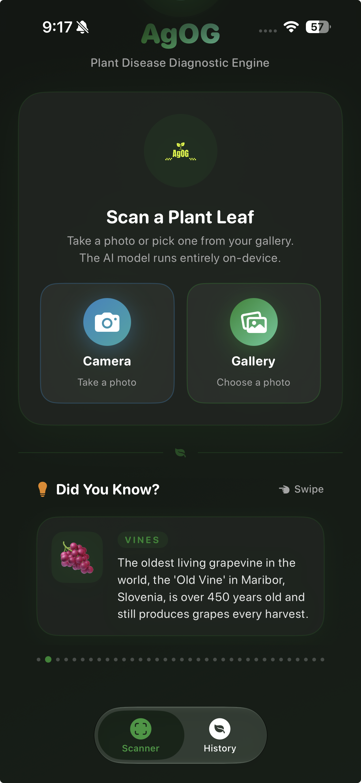 AgOG App Screen 2